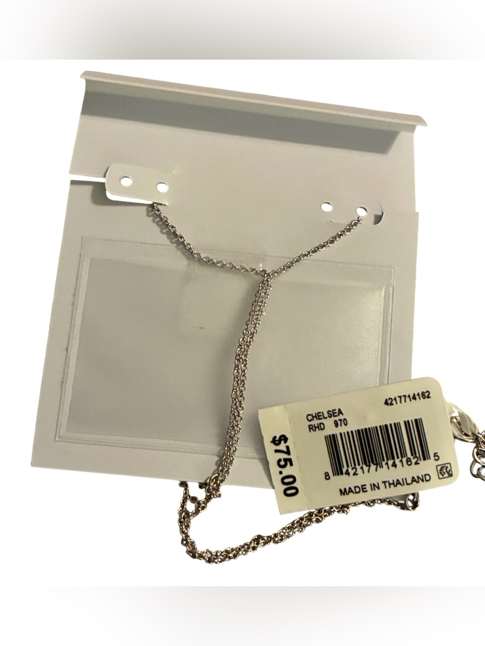 NWT KENDRA SCOTT CHELSEA SILVER/RHODIUM IRIDESCENT DRUSY PENDENT - Picture 5 of 9